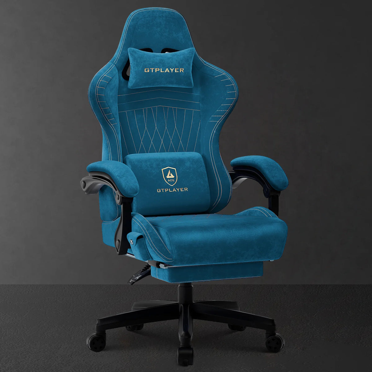 Velvet Gaming Chair, Blue