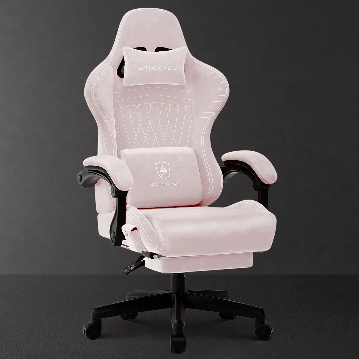 Velvet Gaming Chair, Pink