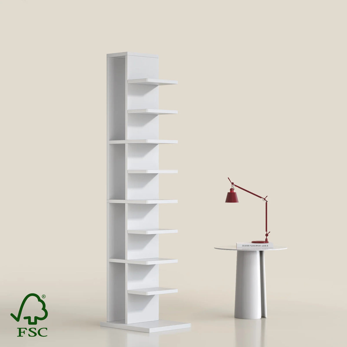 Vertical Storage Rack, White