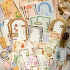 Vintage Scrapbooking Paper Pack, 100 Mixed Themed Sheets for Journals, Layered Collage and Memory Crafts