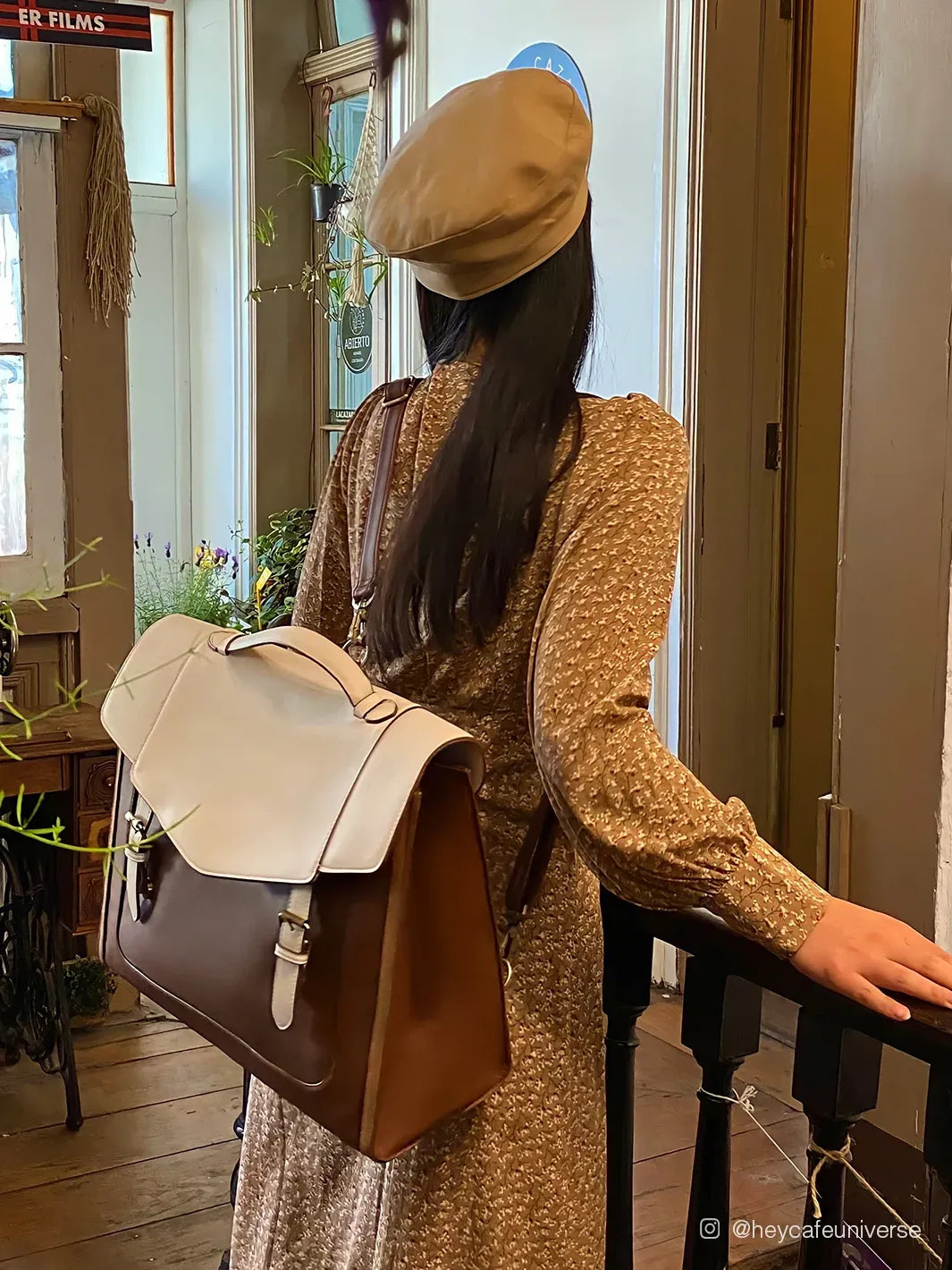 Vintage Vegan Leather Briefcase
