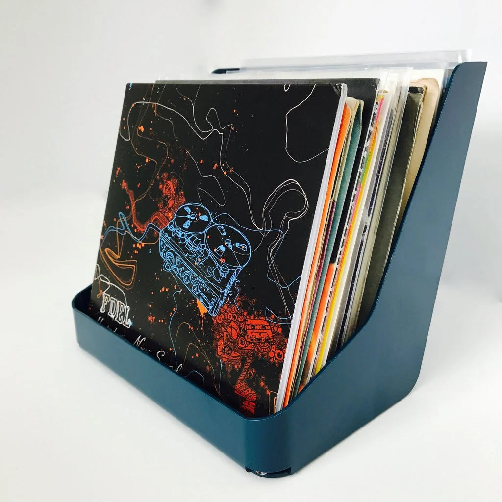 Vinyl Record Holder, Deep Ocean (blue green)