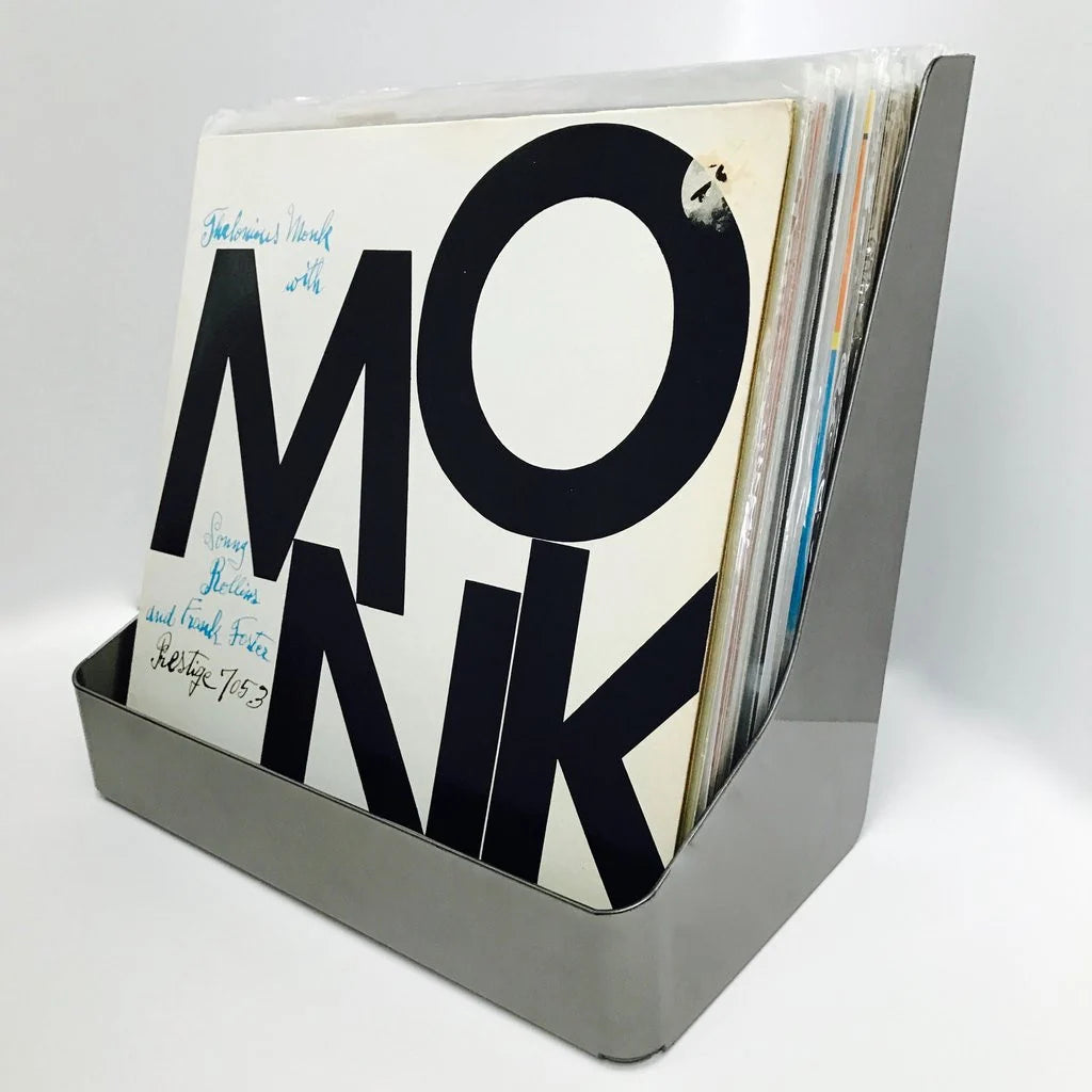 Vinyl Record Holder, Midnight Shadow (dark chrome)