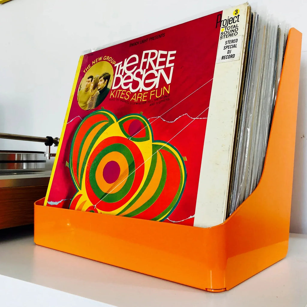 Vinyl Record Holder, Tangerine (orange)