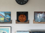 Vinyl Record Wall Display Ledge in Solid Pacific Coast Maple with Easy Hanging Hardware and Choice of Finish