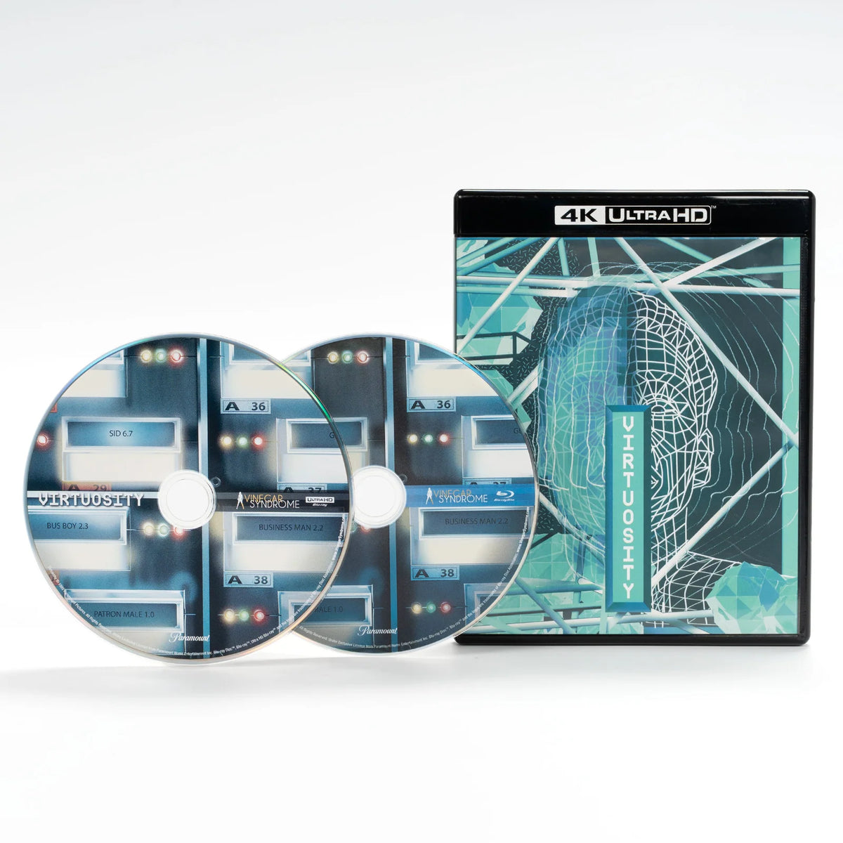 Virtuosity 4K UHD and Region A Blu-ray Deluxe Magnet Box Set with 40-Page Book and Reversible Sleeve