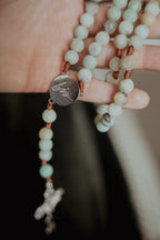 Visitation Rosary Beads for Daily Prayer and Reflection on Mary's Visit to Elizabeth, Featuring an Elegant Crucifix