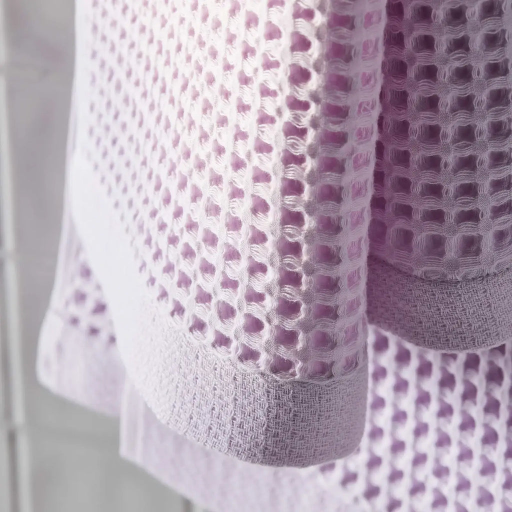 Waffle Bath Towels Set of 2 in 100% Long-Staple Turkish Cotton,