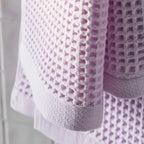 Waffle Bath Towels Set of 2 in 100% Long-Staple Turkish Cotton,