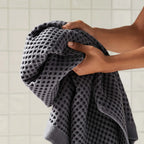 Waffle Bath Towels Set of 2 in 100% Long-Staple Turkish Cotton,