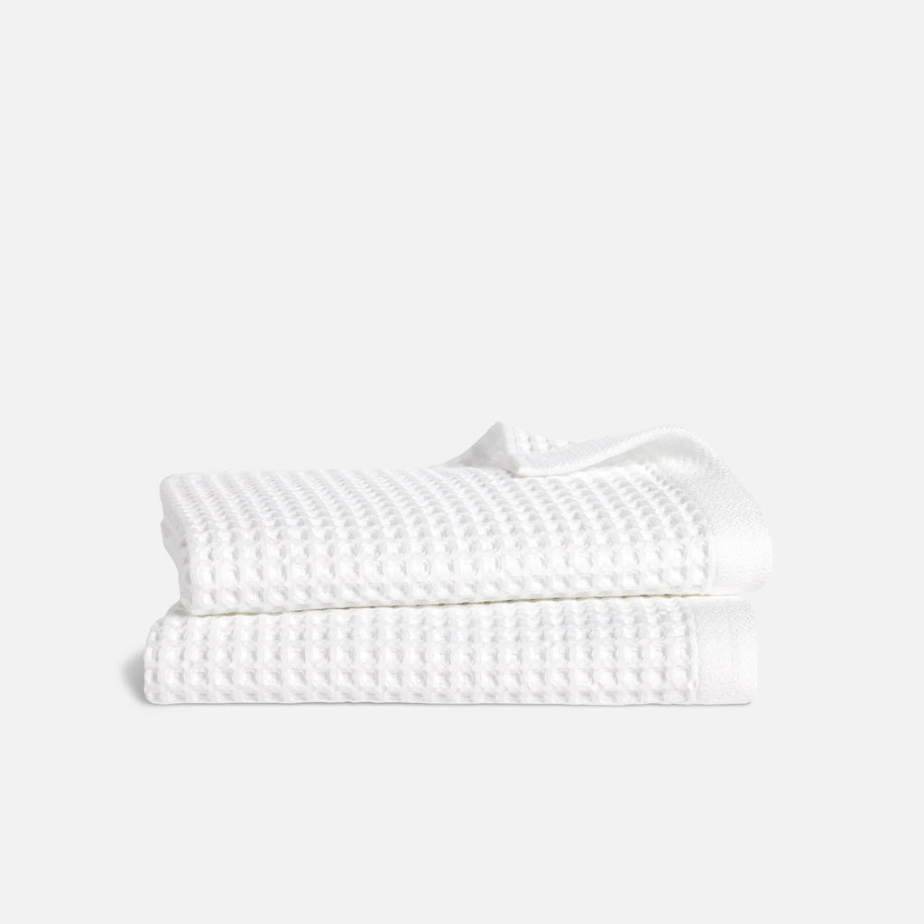 Waffle Bath Towels Set of 2 in 100% Long-Staple Turkish Cotton,