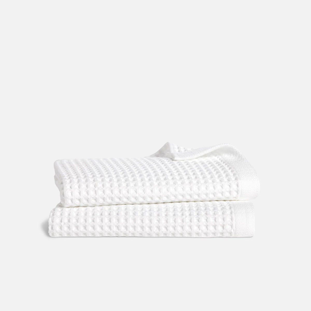 Waffle Bath Towels Set of 2 in 100% Long-Staple Turkish Cotton,