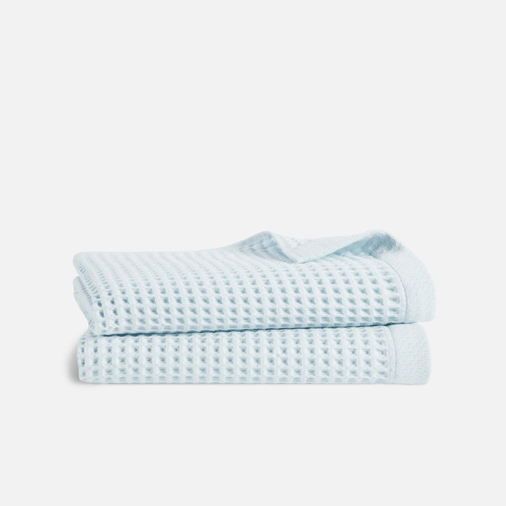 Waffle Bath Towels Set of 2 in 100% Long-Staple Turkish Cotton,