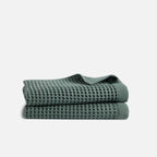 Waffle Bath Towels Set of 2 in 100% Long-Staple Turkish Cotton,