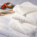 Waffle Bath Towels Set of 2 in 100% Long-Staple Turkish Cotton,