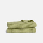 Waffle Bath Towels Set of 2 in 100% Long-Staple Turkish Cotton,