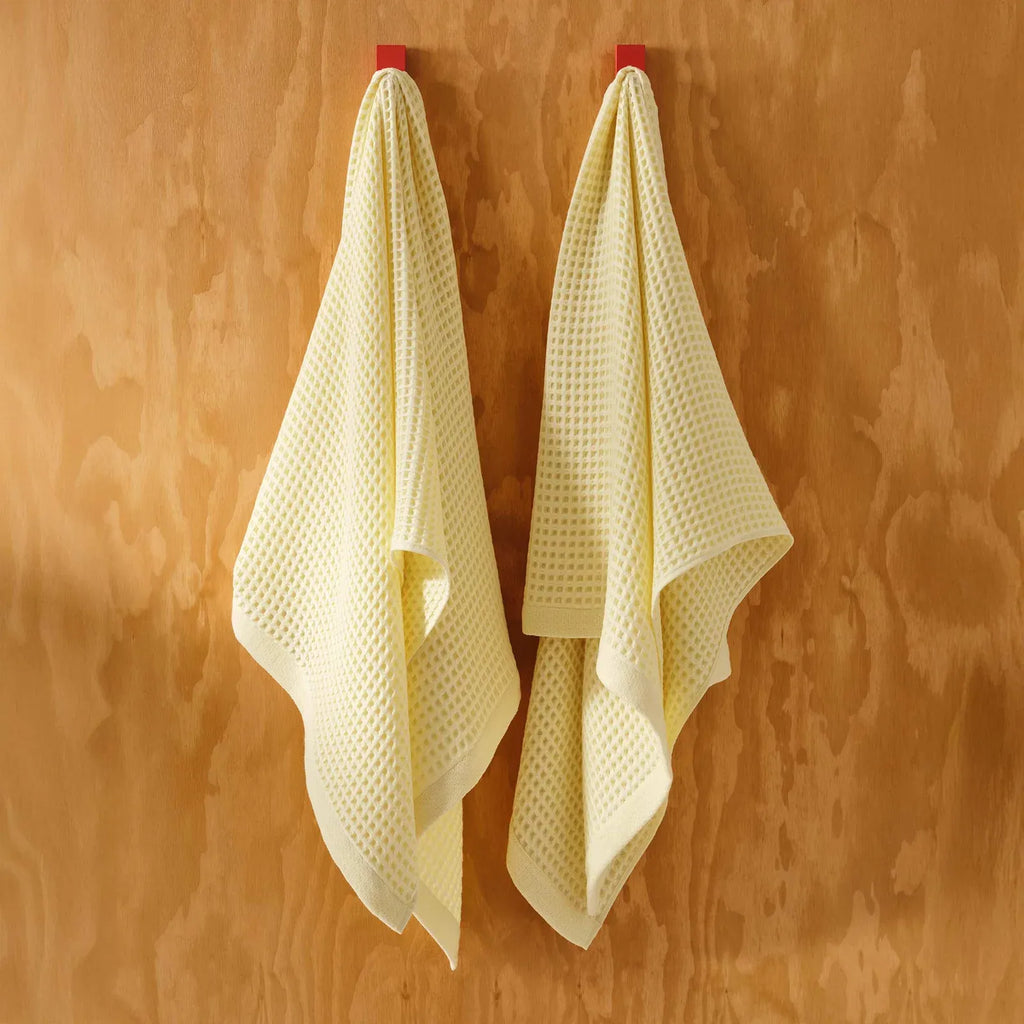 Waffle Bath Towels Set of 2 in 100% Long-Staple Turkish Cotton,