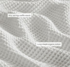 Waffle Bed Blanket in Deep Plum, Made from 100% Organic Cotton for a Breathable Bed Layer That Gains Loft