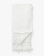 Waffle Hand Towel in White Cotton
