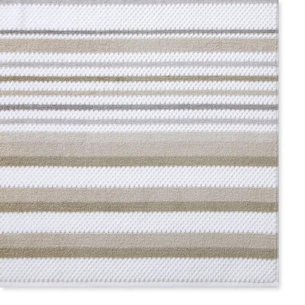 Waffle-Textured Bath Towel Set in Soft Combed Cotton, Six Pieces