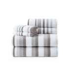 Waffle-Textured Bath Towel Set in Soft Combed Cotton, Six Pieces