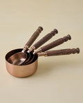 Walnut and Copper Measuring Cups for Baking, Cooking, and Everyday Kitchen Prep · Walnut finish