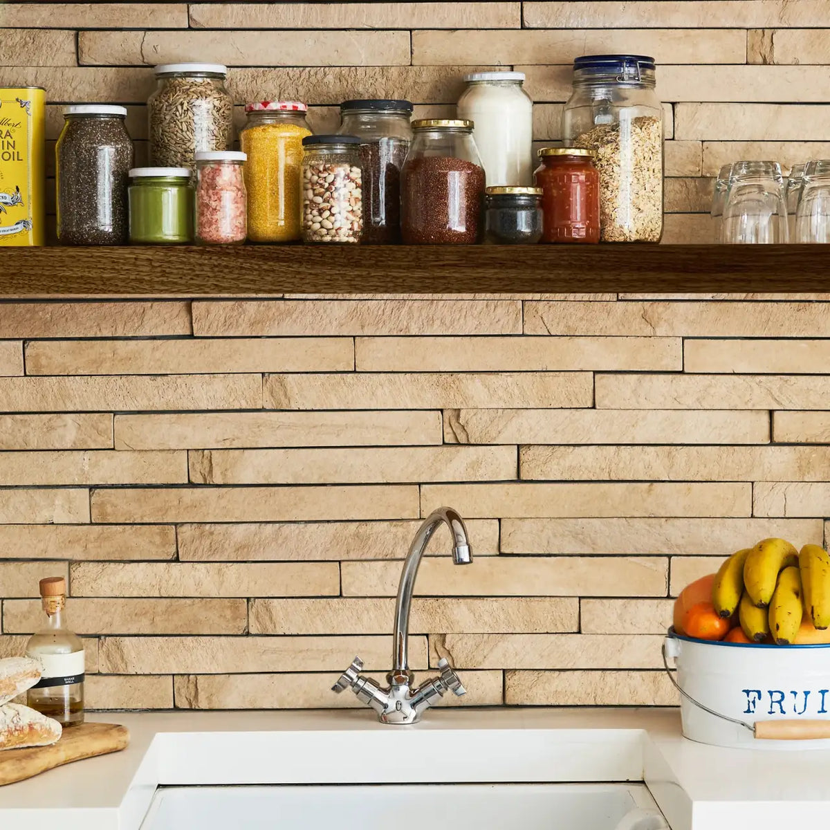 Walnut Hardwood Floating Shelves