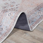 Washable Area Rug in Traditional Medallion Style, Machine Woven