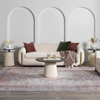Washable Area Rug in Traditional Medallion Style, Machine Woven