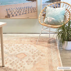 Washable Area Rug in Traditional Medallion Style, Machine Woven