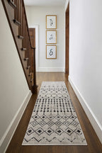 Washable Area Rug in Transitional Bohemian Style, Low Pile 100%