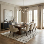 Washable Area Rug in Transitional Bohemian Style, Low Pile 100%