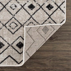Washable Area Rug in Transitional Bohemian Style, Low Pile 100%