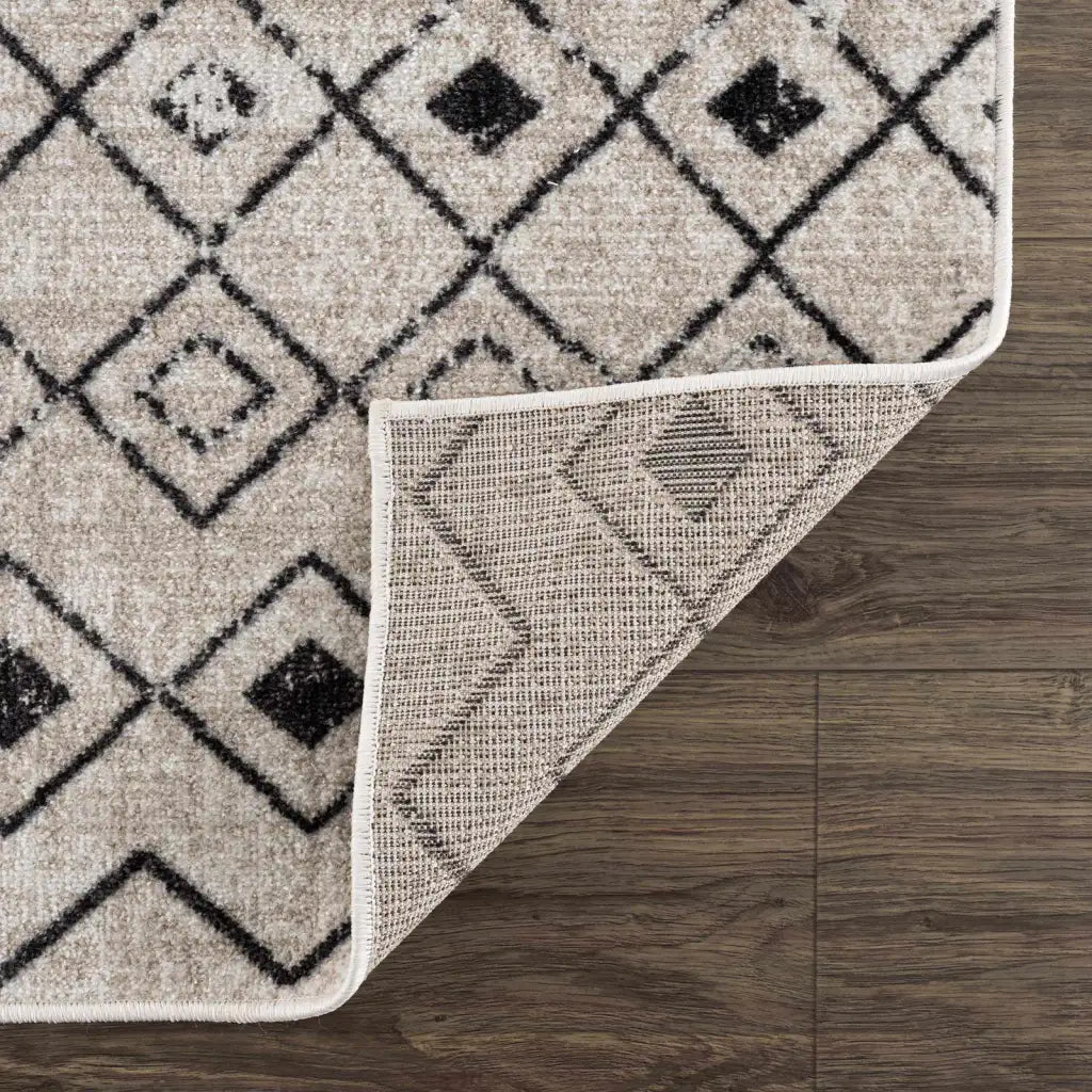 Washable Area Rug in Transitional Bohemian Style, Low Pile 100%