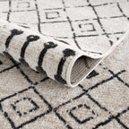 Washable Area Rug in Transitional Bohemian Style, Low Pile 100%