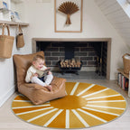 Washable Boho Rainbow Rug