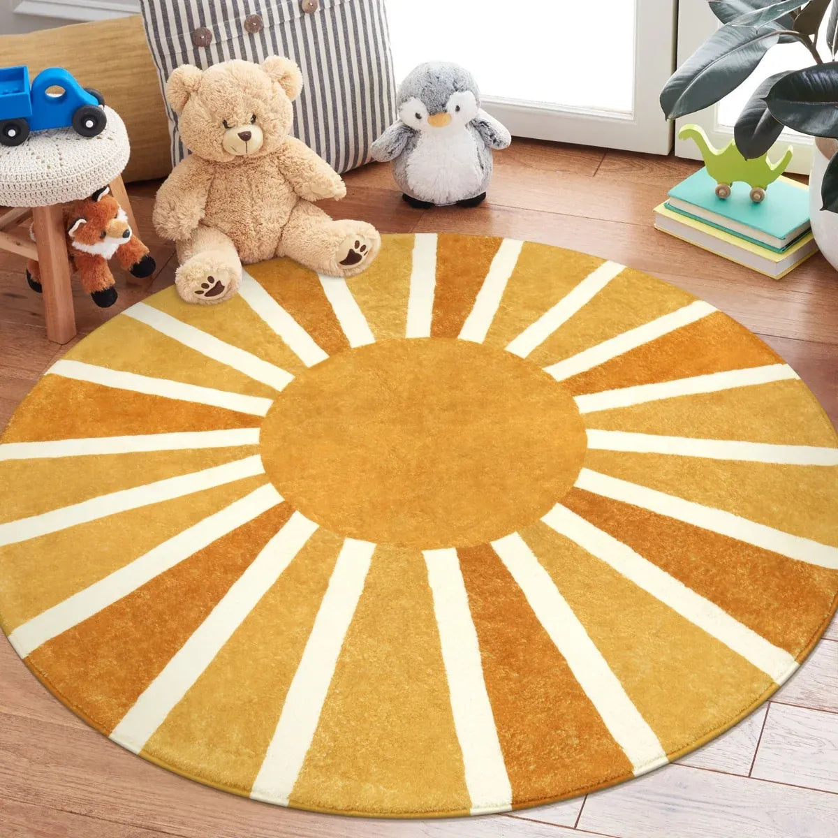 Washable Boho Rainbow Rug