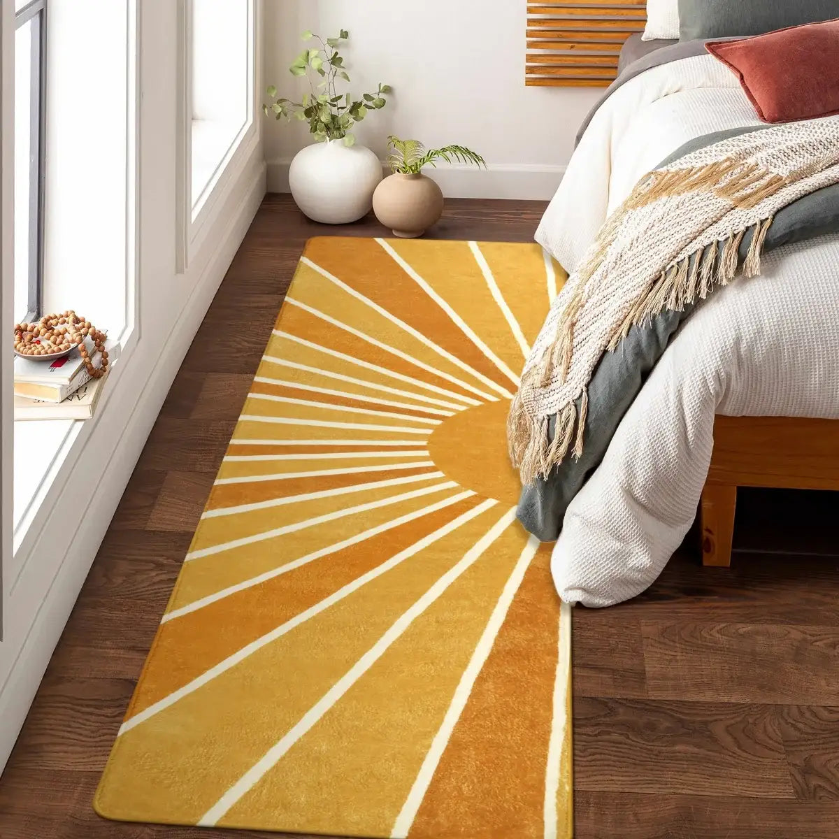 Washable Boho Rainbow Rug