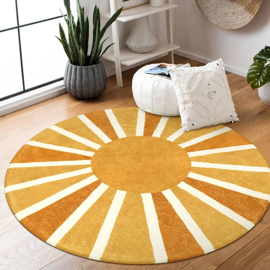 Washable Boho Rainbow Rug