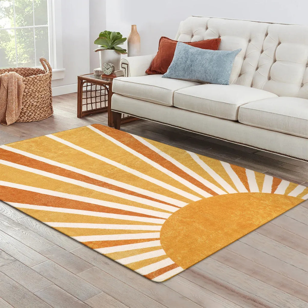 Washable Boho Rainbow Rug