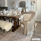 Washable Cream Area Rug with Traditional Pattern, Low Profile and Rectangle, Square or Runner Sizes
