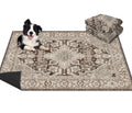 Washable Pet Mat 2-Pack with Leak-Proof Floor Protection in Two Sizes and Three Color Designs — Caramel Creme / 36"x48"