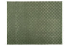 Washable Sage Green Geometric Rug, Recycled Polyester Medium-Pile Basketweave Design in Multiple Sizes