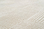 Washable Sage Green Geometric Rug, Recycled Polyester Medium-Pile Basketweave Design in Multiple Sizes