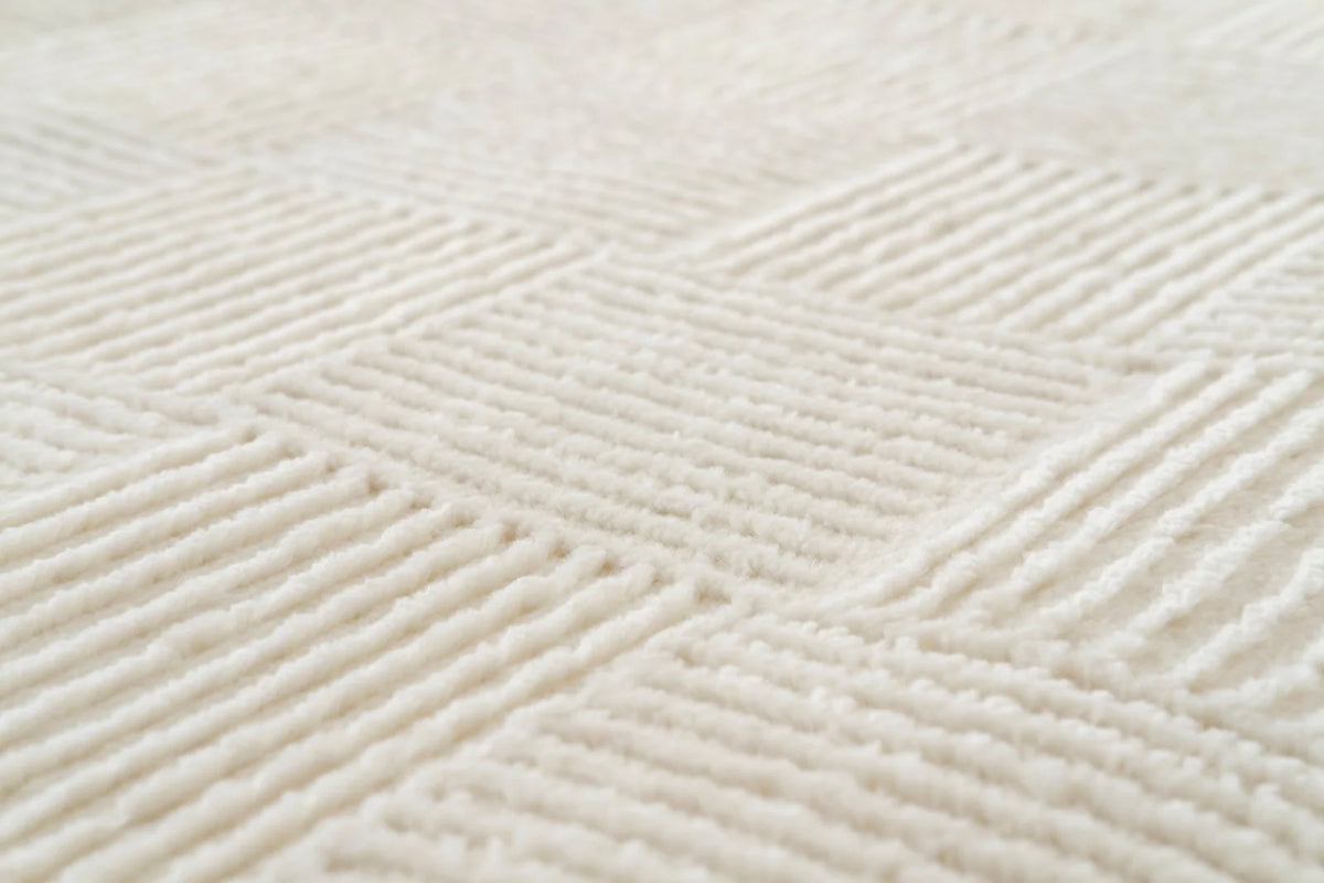 Washable Sage Green Geometric Rug, Recycled Polyester Medium-Pile Basketweave Design in Multiple Sizes