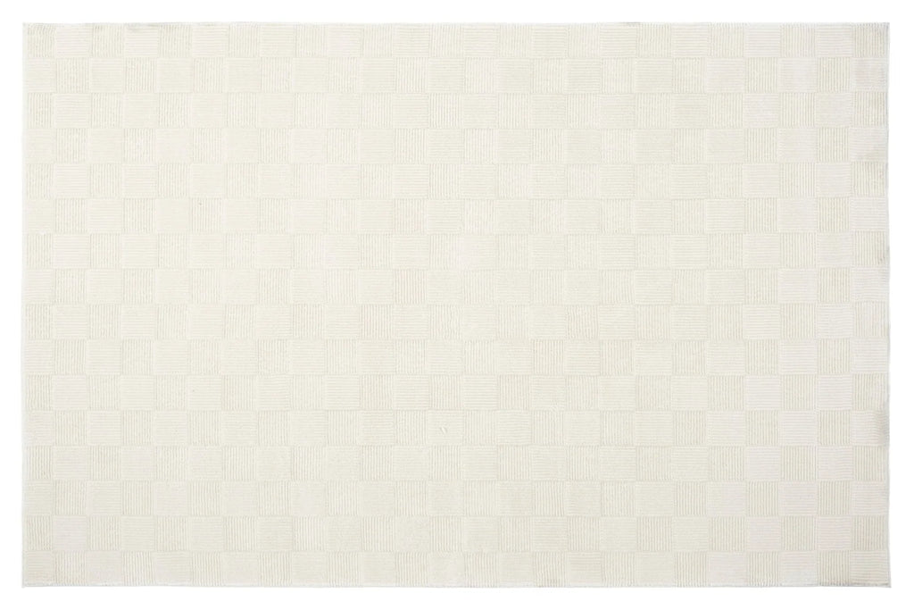 Washable Sage Green Geometric Rug, Recycled Polyester Medium-Pile Basketweave Design in Multiple Sizes