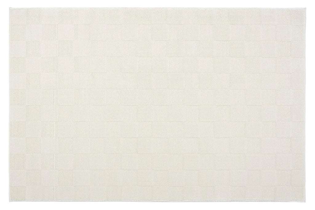 Washable Sage Green Geometric Rug, Recycled Polyester Medium-Pile Basketweave Design in Multiple Sizes