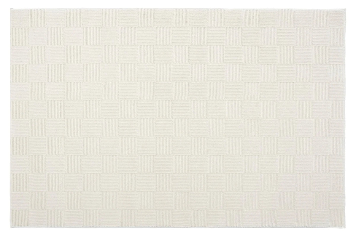 Washable Sage Green Geometric Rug, Recycled Polyester Medium-Pile Basketweave Design in Multiple Sizes