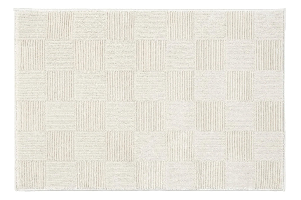 Washable Sage Green Geometric Rug, Recycled Polyester Medium-Pile Basketweave Design in Multiple Sizes