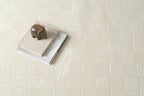 Washable Sage Green Geometric Rug, Recycled Polyester Medium-Pile Basketweave Design in Multiple Sizes